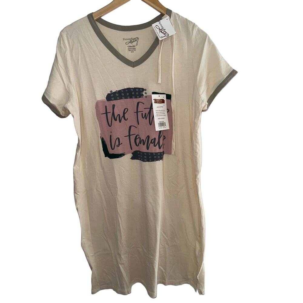 NWT Primitives by Kathy Size S M The Future is Female Sleeper Shirt Oversized